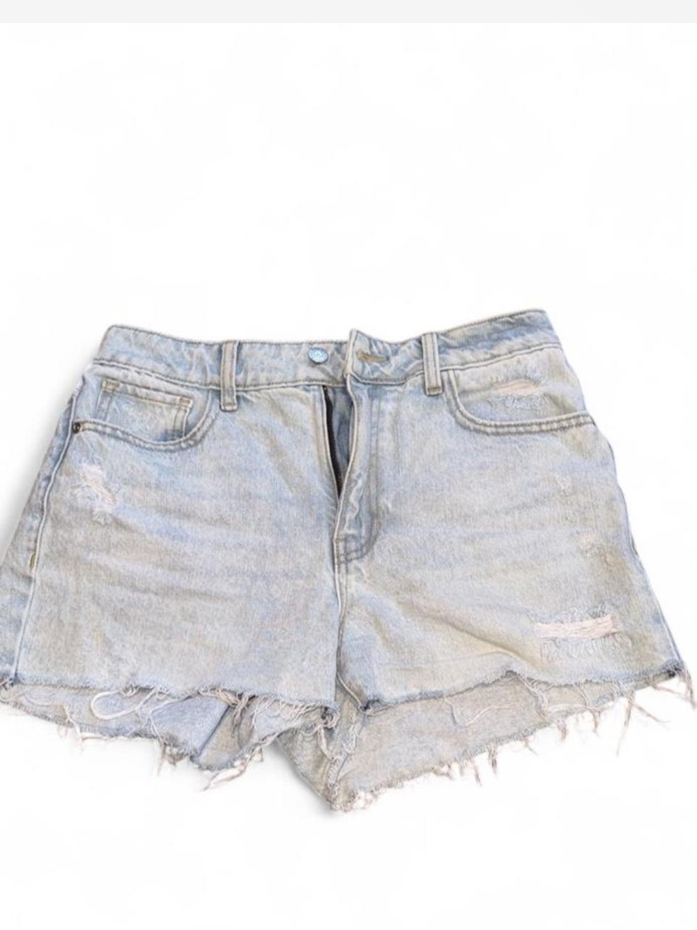 Francesca's Collections Light Blue Distressed Denim Shorts